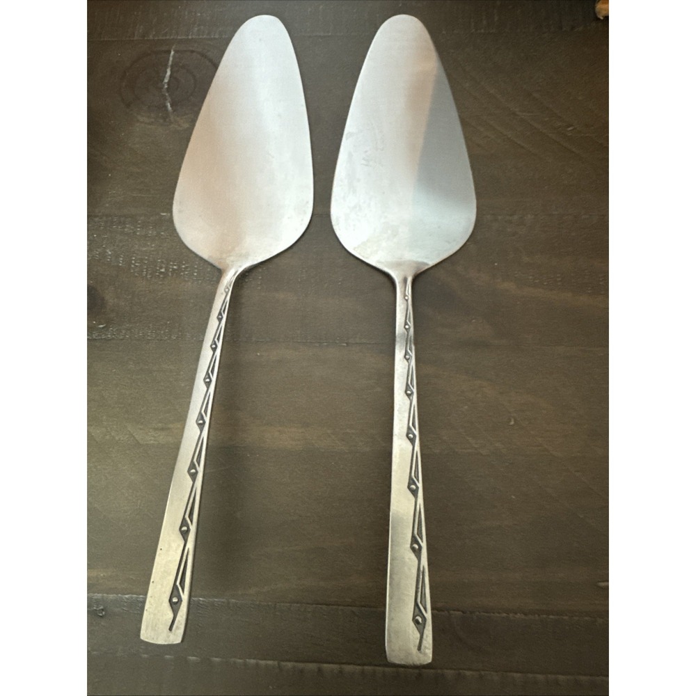 Vtg Viners EXECUTIVE SUITE cake pie slice lifter Korea stainless 10" Mid Century